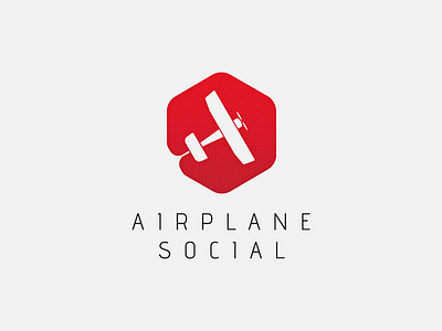 Airplane Social Logo logo media management polygon small business branding social