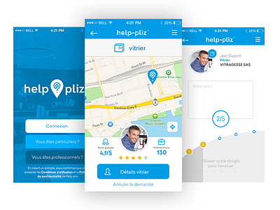 iOS Helppliz Screen app identity logo logotype ui ux