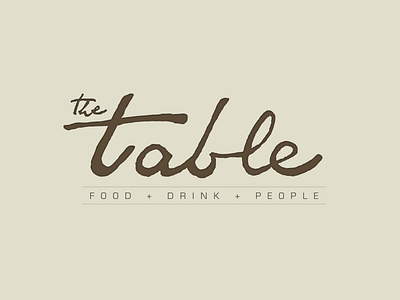 The Table Logo community dining dining logo restaurant branding rustic