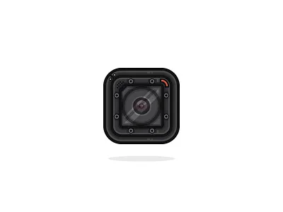 GoPro 4 Session action camera flat gopro icon illustration line picture rosek