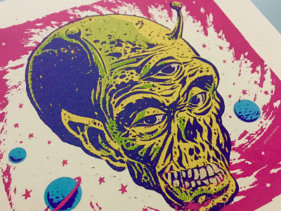 Martian Undead alien comics martian monster prints retro zombie