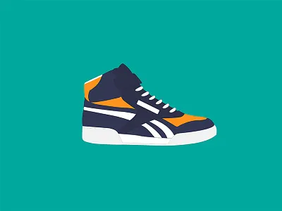 Reebok High Tops adobe colors design footwear hightops illustration illustrator shoes