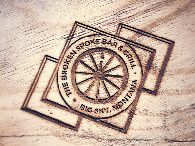 The Broken Spoke logo restaurant wood