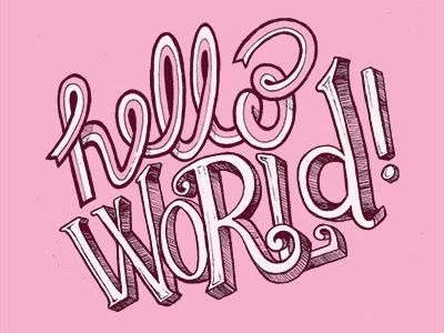 Hello! hand drawn type hello type