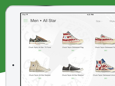 Converse App all star app application branding converse fashion ios iphone mobile shop ui ux