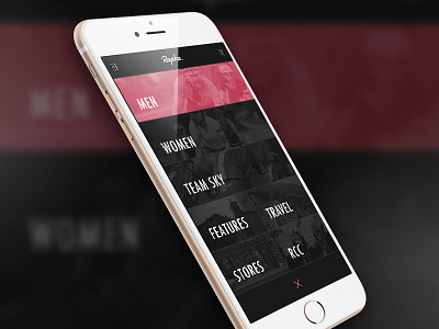 Rapha Mobile Menu bike cycling design e commerce minimal ui webdesign