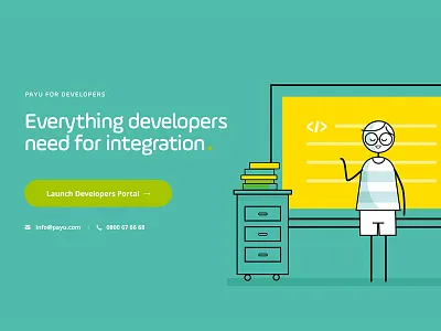 Developers character illustration responsive webdesign