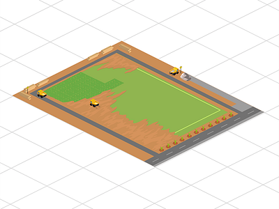 Game Art / Construction - Stadium 2d construction football game illustration isometric sport stadium tile vector