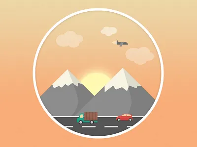 Mobile App Intro Screen app illustration intro mobile mountain