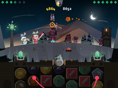 Onwards to battle! game gameplay ipad puzzle screenshot winter