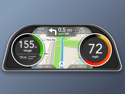 Car Dash UI Concept car car dash car ui concept dash interface mattzelazo sketch sketch3 ui