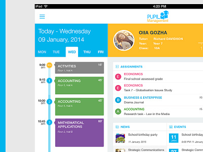 Education Student Application app design ipad app ui design uiux application ux design
