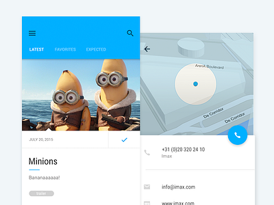 Bananaaaaa android app apple flat ios iphone material design mobile movie retina ui ux