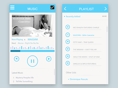 Music app buttons music player ui ux