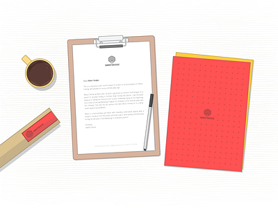 Personal stationery branding clipboard coffee illustration letterhead mug paper pen simple stationery texture wood