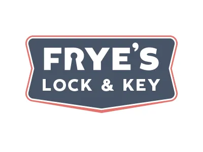 Frye's Lock and Key draft 2 badge keyhole locksmith logo retro tide sans
