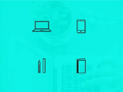 Supplies icons book flat icon imac iphone line mac macbook pen ruller simple vector