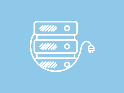 Technology Icon cord icon illustration servers tech technology