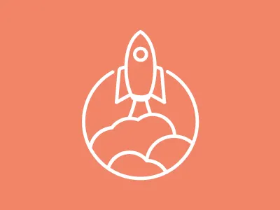 Product Launch Icon icon illustration launch line space ship