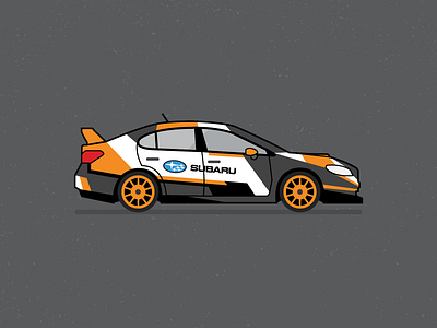 GRC | Bucky Lasek bucky lasek car illustration racing rallycross red bull subaru wrx