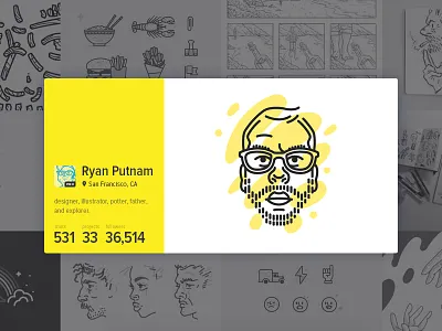 Profile Card card dribbble player profile