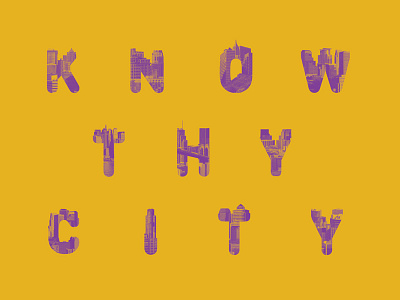 Know Thy City city collage lettering