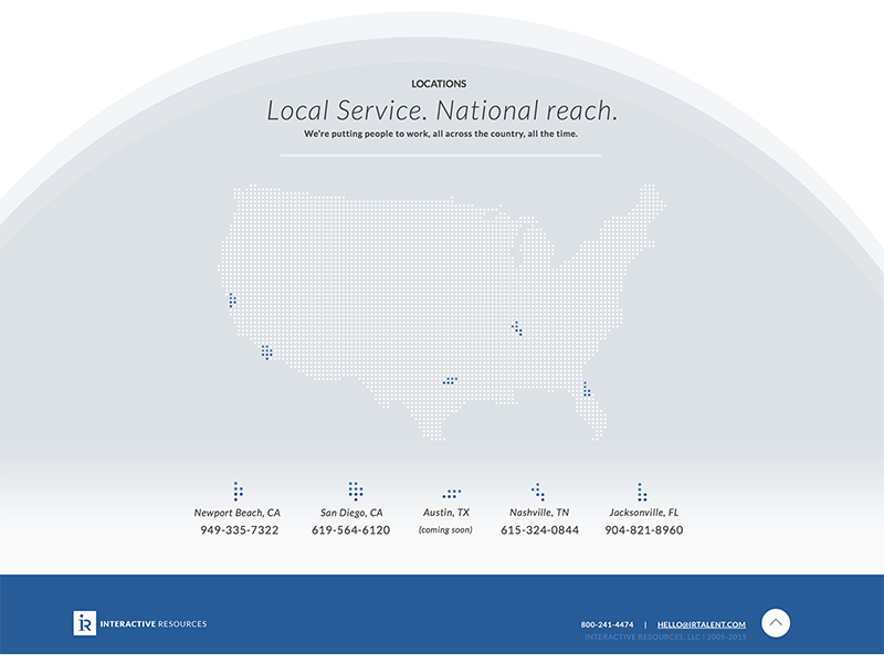 iR Map animation design dots web