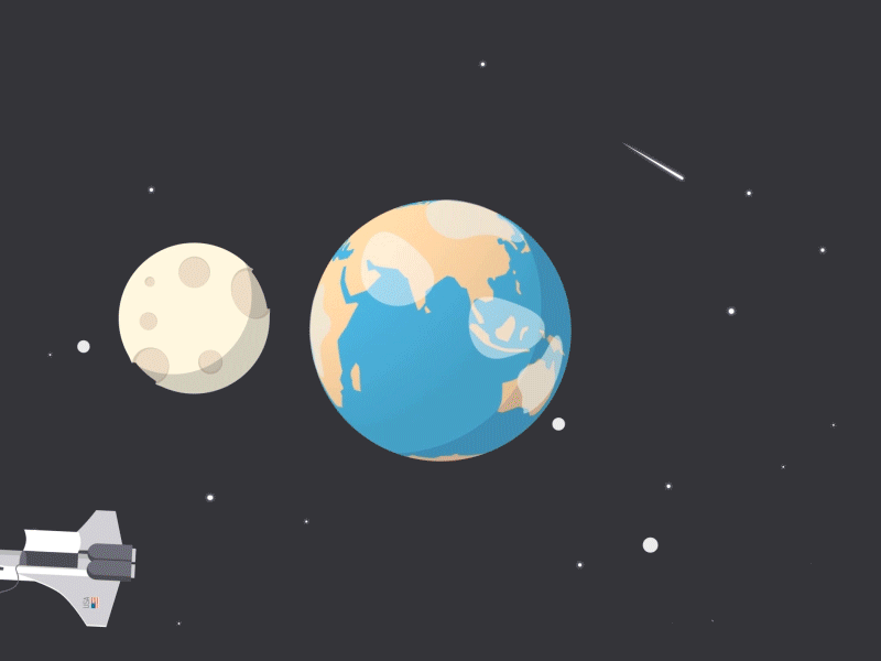 Earth animation astronaut character cosmos earth gif loop motion people work