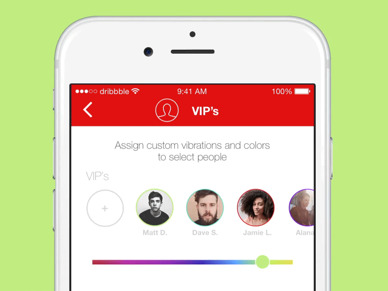 hi dribbble! animation app color design ios slider ui ux work in progress