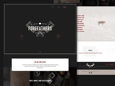 FF Bacon Launch bacon brand craft design hogs iowa marketing pigs responsive scroller web west bend