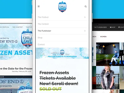 Frozen ecommerce events festival frozen fundraisers ice madison ui design ux design wi winter