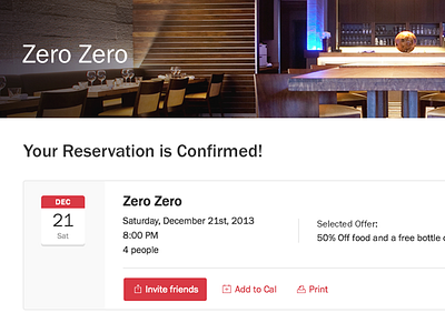 Confirmed Reservation [Unused] booking franklin gothic opentable reservation