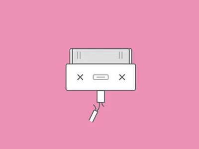 Because it happens to all of us. apple charger cords flat graphic illustration illustrator ipad ipod vector wire