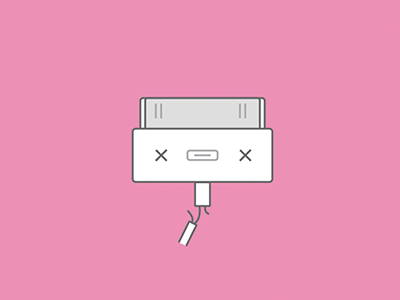 Because it happens to all of us. apple charger cords flat graphic illustration illustrator ipad ipod vector wire