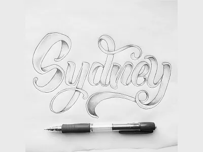 Sydney handlettering handtype lettering script type typographie typography
