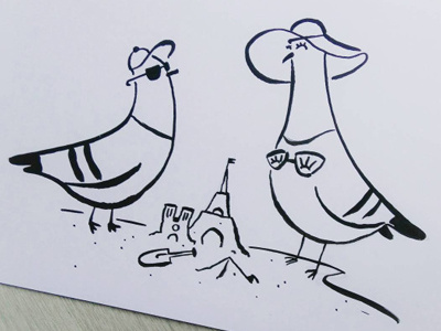 Paris Plages beach ink paris rock dove
