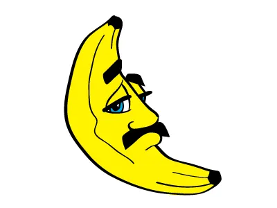 Bananaman fruity funny illustration