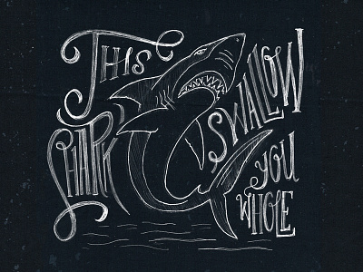 This Shark design graphic design handlettering handtype jaws portland sharks sharkweek tim weakland typography