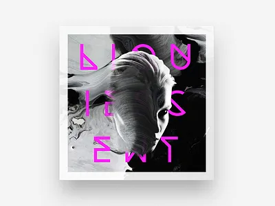 Liquiescent album art black ink liquid music photoshop portrait ui ux white