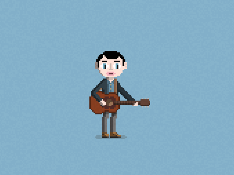 I love you all! cinema frank frank sidebottom guitar illustration michael fassbender movie movies pixel art pixels sundance