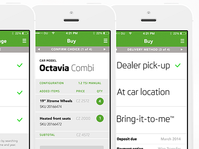 buyŠKODA app car mobile skoda ui ux