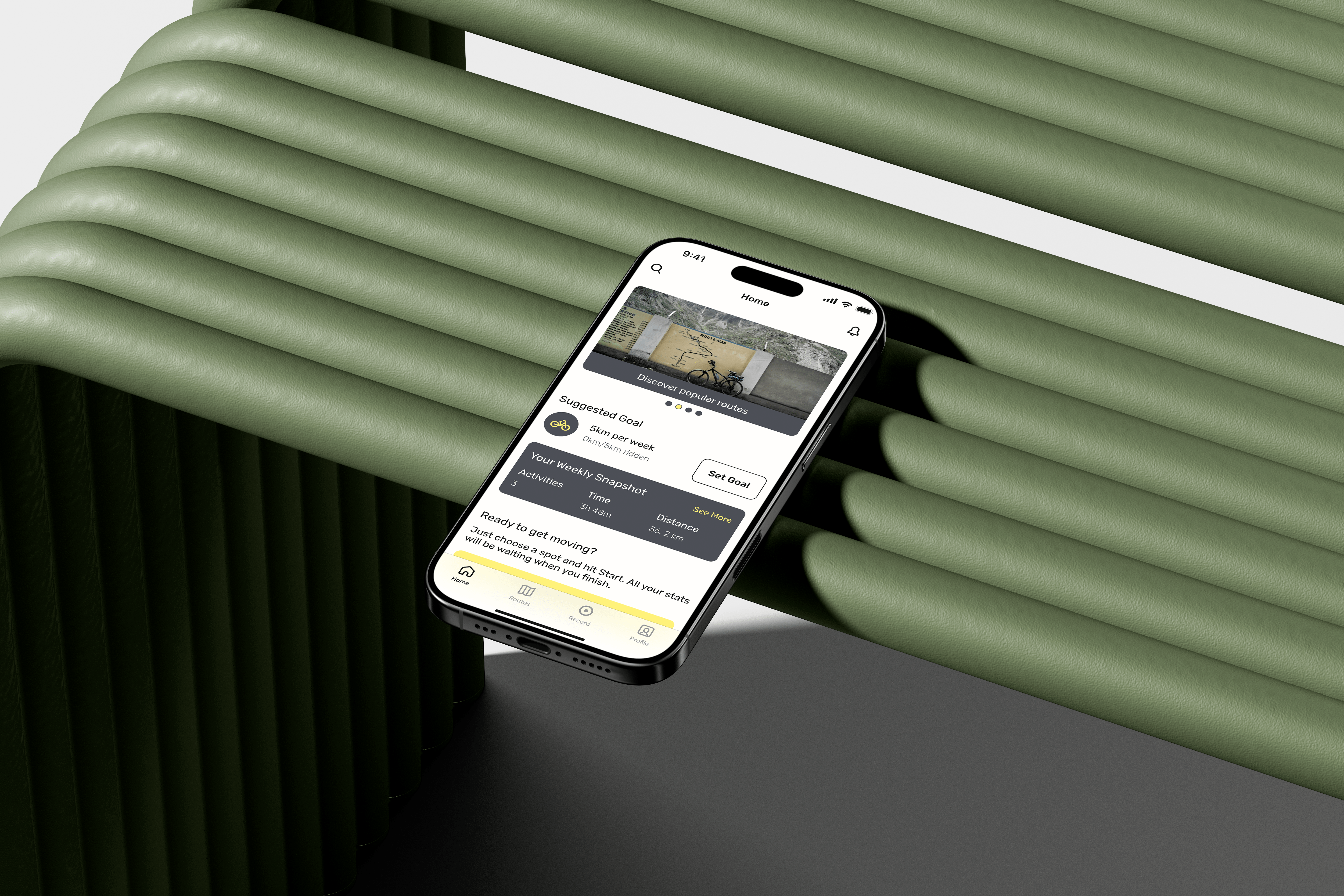 Cycling Mobile App app bicycle bike biking cycling cycling app mobile app route smart tracker ui ux
