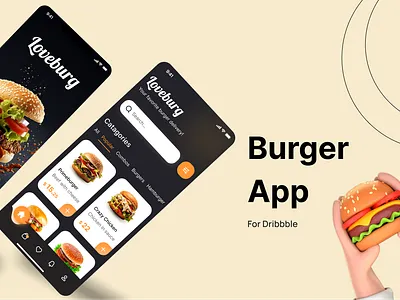 Mobile Inspiration: Design for Loveburg 🍔 app ui appdesign ecommercedesign food delivery mobile design uiuxdesign userexperience userinterface visual design webdesign
