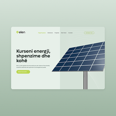 UI Design - Solar Energy - Elen Solar KS aesthetic figma homepage solar solarenergy ui uiux webdesign