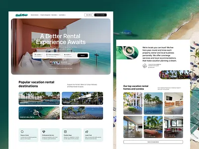 Vacation Rentals Website airbnb apartment creative design dubai hawai hotel landing page las vegas mexico minimal modern new york rentals tourguide travel ui ux vacation website