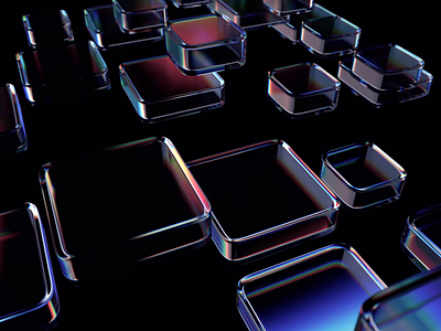 Glass blocks 3d abstract animation background blender blocks branding concept cover cubes data design endless futuristic looping motion graphics render shape