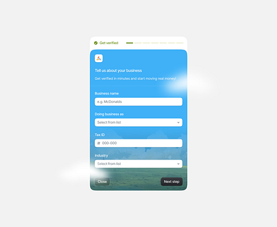 AI Business Payments App app design ui ux