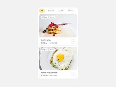 Recipe Management app design ui ux