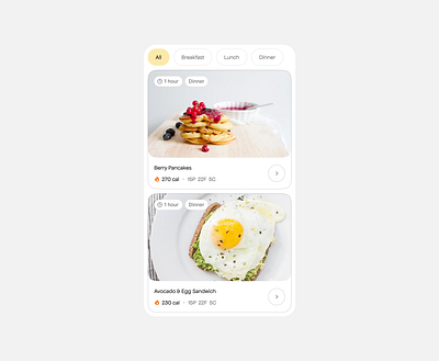 Recipe Management app design ui ux