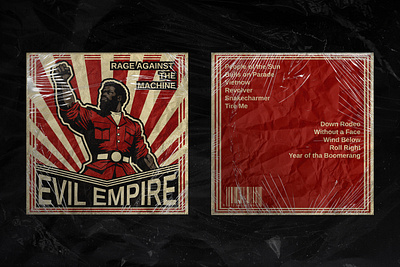 Evil Empire - Album Redesign album branding design design challenge graphic design illustration illustrator redesign stylized vector vinyl